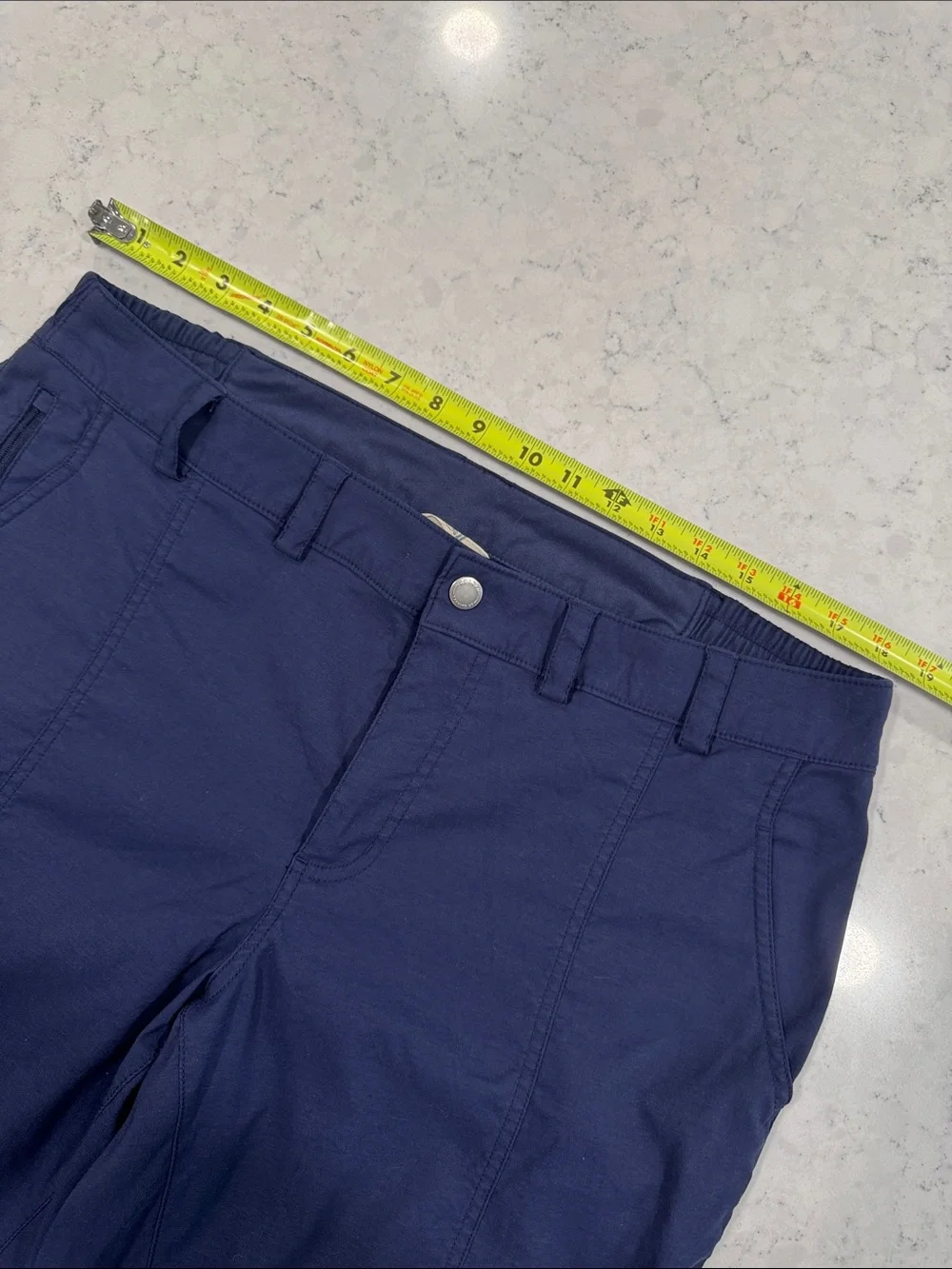 Duluth Women’s 16 X 31 Flexpedition Navy Hiking Bootcut Stretchy Snap Closure